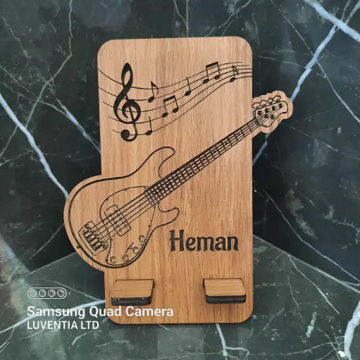 Phone Holder Engraving - Guitar
