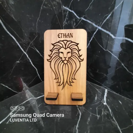 Phone Holder Engraving - Lion Tribal