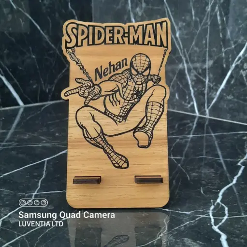 Phone Holder Engraving - SpiderMan Decoup