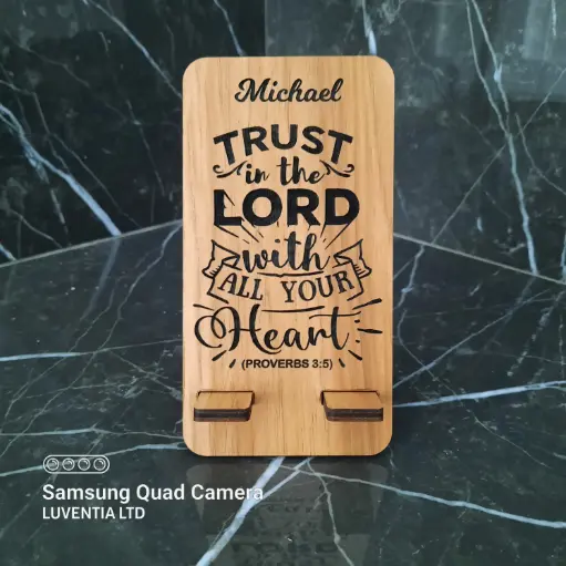 Phone Holder Engraving - Trust The Lord