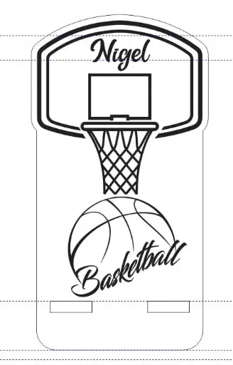 Phone Holder Engraving - Basketball