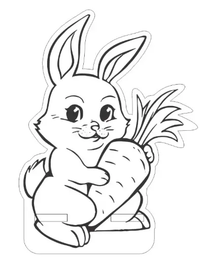 Phone Holder Engraving - Rabbit