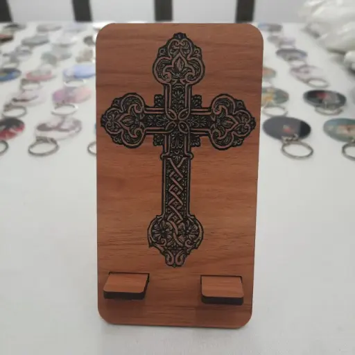Phone Holder Engraving - Cross