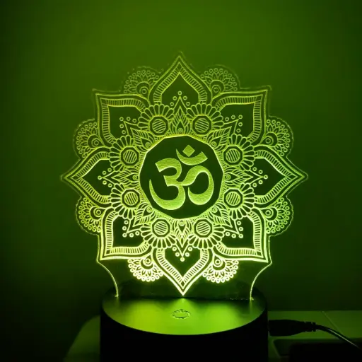 Om - Led Lamp - Engraving (15cm)