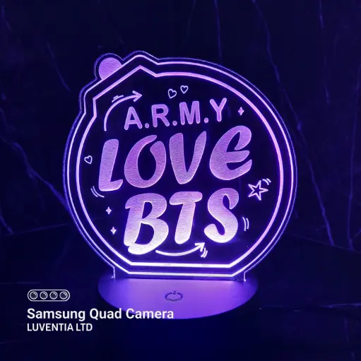 Army Love BTS- Led Lamp - Engraving (15cm)