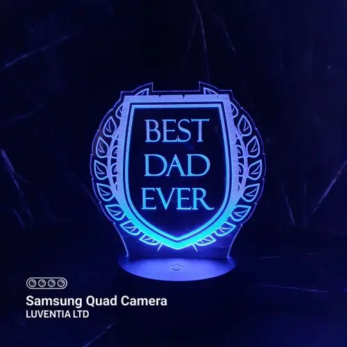 Best DAD Ever - Led Lamp - Engraving (15cm)