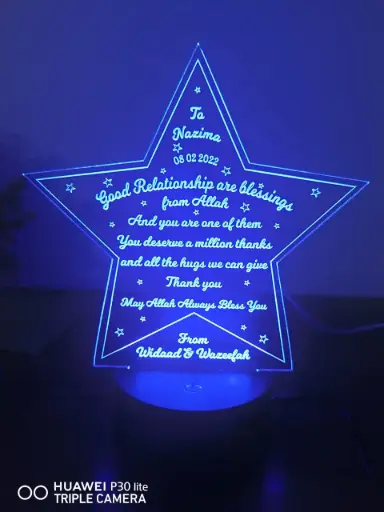 Big Star - Good Relationship - Led Lamp - Engraving (20cm)