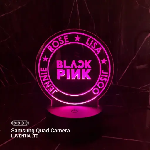 BlackPink Names - Led Lamp - Engraving (15cm)