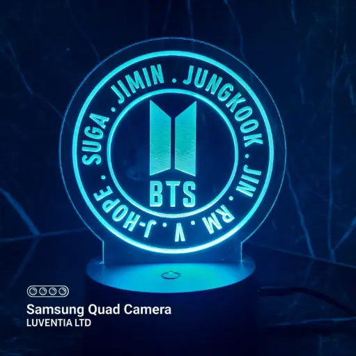 BTS Logo - Led Lamp - Engraving (15cm)