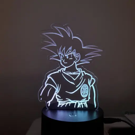 Goku 1 - Led Lamp - Engraving (15cm)
