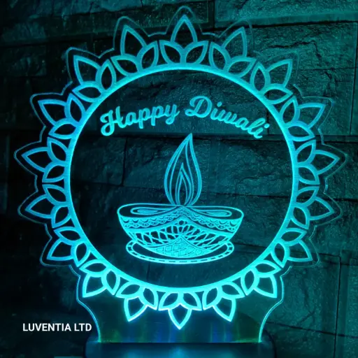 Diwali - Led Lamp - Engraving (18cm)
