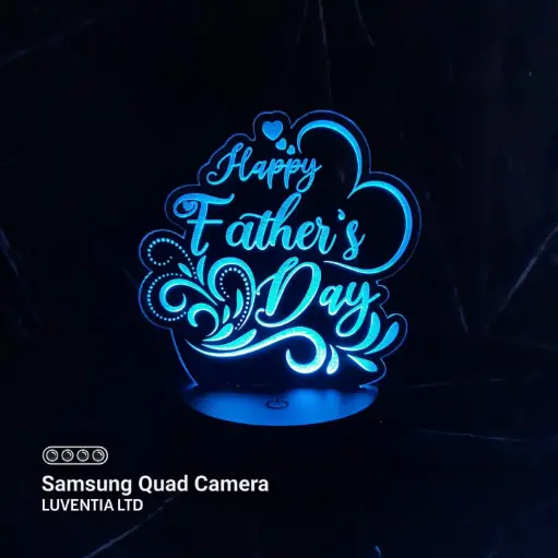 Happy Father's Day 1 - Led Lamp - Engraving (15cm)