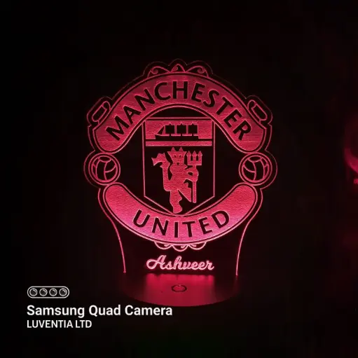 Manchester United - Led Lamp - Engraving (15cm)