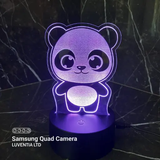 Panda - Led Lamp - Engraving (15cm)