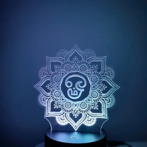 Om Tamil - Led Lamp - Engraving (15cm)