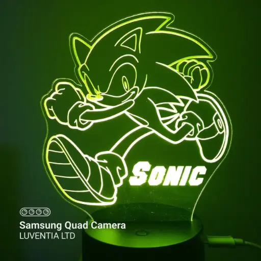Sonic Run - Led Lamp - Engraving (18cm)