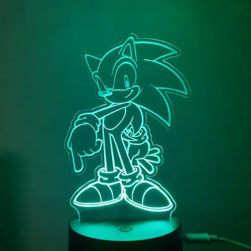 Sonic Standing - Led Lamp - Engraving (15cm)
