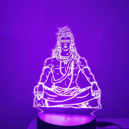 Shiva - Led Lamp  - Engraving (15cm)