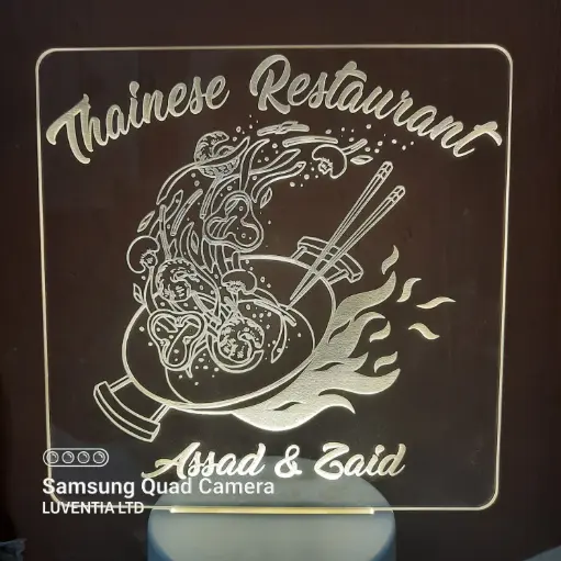 Thai Restaurant - Led Lamp - Engraving (18cm)