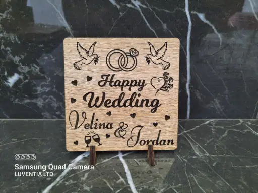 Wedding Wish - Wooden Frame 12cm 