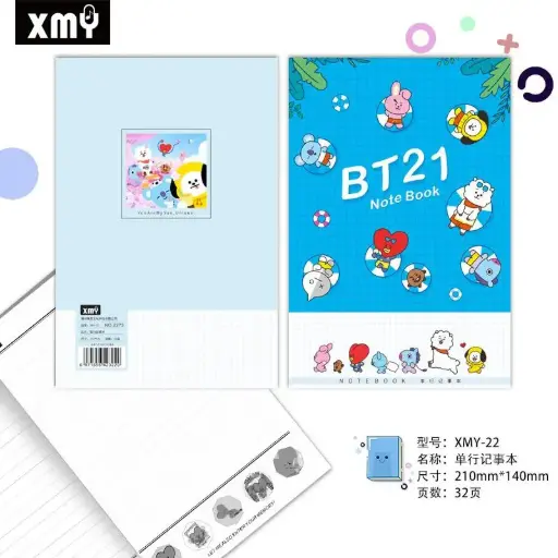 [2273] BTS BT21 - Notebook 32p (Printed on all Pages)