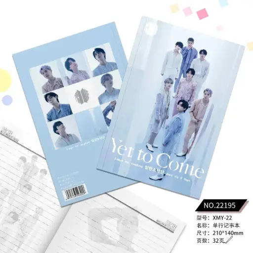 [22195] BTS Yet to Come - Notebook 32p (Printed on all Pages)
