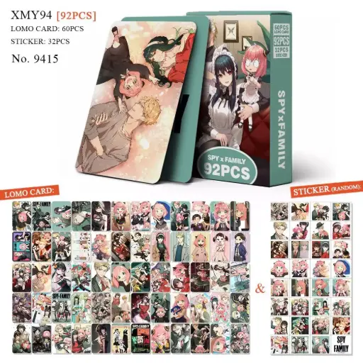 [9415] Spy x Family -  60 Lomo + 32 Stickers set 
