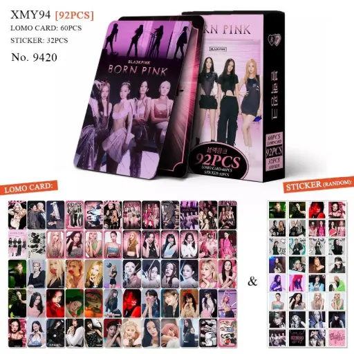 [9420] Blackpink - 60 Lomo + 32 Stickers set  
