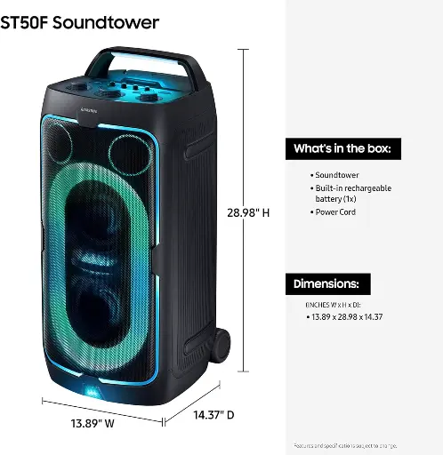 SAMSUNG ST50F Sound Tower 240w Party Speaker with Built-in Battery (copy)